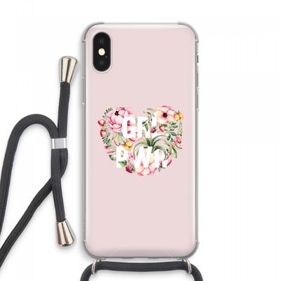 GRL PWR Flower: iPhone XS Max Transparant Hoesje met koord