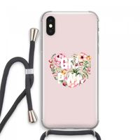 GRL PWR Flower: iPhone XS Max Transparant Hoesje met koord