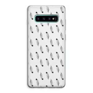 Pluimen: Samsung Galaxy S10 Plus Transparant Hoesje