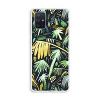 Tropical Palms Dark: Galaxy A71 Transparant Hoesje