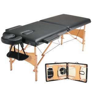 VEVOR Draagbare Massagetafel, 70 cm breed, 2 opvouwbare lichtgewicht massagetafels, 8 niveaus in hoogte verstelbare salon-tatoeagetafel, Spa-tafel met hoofdsteun, armleuningen, handpallet en draagtas 272 kg