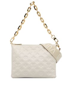 Louis Vuitton Pre-Owned 2021-2023 pre-owned schoudertas met monogram-reliëf - Wit