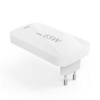 HamaSnellader 2x USB-C 1x USB-A platte mini-oplader PD 65 W Oplader Wit