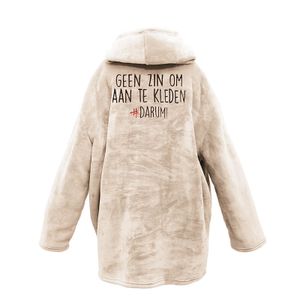 #DARUM! #DARUM! - Knuffeltrui - Geen zin om aan te kleden - Beige Kleur: Beige