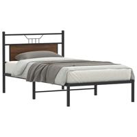 Bedframe zonder matras bewerkt hout bruin eikenkleur 100x200 cm
