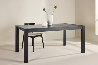Nohr Uitschuifbare Eettafel 'Cederick' Eikenhout, 170/210/250 x 95cm, kleur Zwart