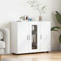 Dressoir met plank Wit 55.5 x 29 x 100 cm Bewerkt hout