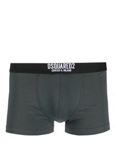 DSQUARED2 boxer en coton à taille logo - Vert