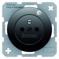 Berker wandcontactdoos penaarde LED controlelamp R1-R3 zwart 6765092045