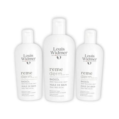 Louis Widmer Remederm Badolie Met Parfum 3 x 250ml Promopakket
