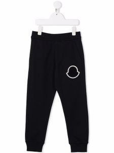 Moncler Enfant pantalon de jogging à logo brodé - Bleu