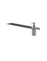 Hotbath &More Zeepdispenser glass voor Planchet serie Geborsteld gunmetal PVD Hotbath &More Zeepdispenser glass voor Planchet serie Geborsteld gunmetal PVD