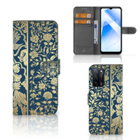 OPPO A16/A16s/A54s Hoesje Beige Flowers - thumbnail