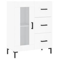 The Living Store-Dressoir-69-5x34x90-cm-bewerkt-hout-wit - Keukenkast - thumbnail