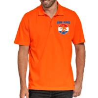 Holland met oranje leeuw op borst - poloshirt - Holland / Nederland supporter - voor heren
