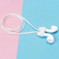 Draadloze Bluetooth headset anti-verloren touw magnetische siliconen Lanyard voor Apple AirPods 1/2 (wit)