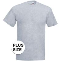 Fruit of The Loom Grote maten t-shirt - grijs - heren - voordelig - katoen - Herenkleding