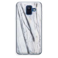 Gestreepte marmer: Samsung Galaxy A6 (2018) Transparant Hoesje
