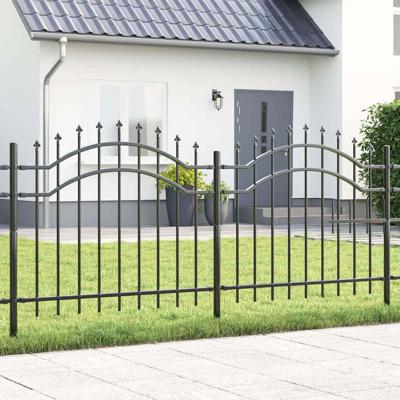 Tuin Hek Grijs 140 cm Poedergecoat staal