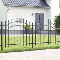 Tuin Hek Grijs 140 cm Poedergecoat staal