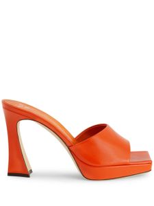 Giuseppe Zanotti mules Solhene 100 mm à plateforme - Orange