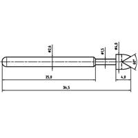 PTR Hartmann 1040-G-1.5N-NI-4.0 Precisietestpen met veercontact - thumbnail