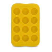 Siliconen chocolade mal lade creatieve geometrie gevormde Ice Cube cake decoratie schimmel vorm: ronde (geel)