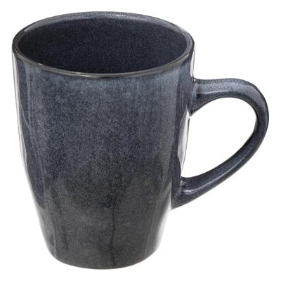 Koffiemokken Pompei - 1x stuks - Keramiek - blauw - 370 ml - 9 x 11 cm - old stone look