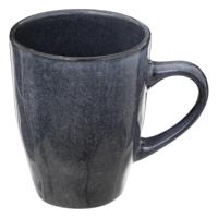 Koffiemokken Pompei - 1x stuks - Keramiek - blauw - 370 ml - 9 x 11 cm - old stone look