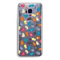 Kleurrijke katten: Samsung Galaxy S8 Transparant Hoesje - thumbnail