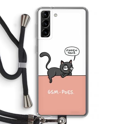 GSM poes: Samsung Galaxy S21 Plus Transparant Hoesje met koord