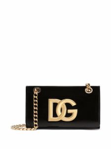 Dolce & Gabbana pochette pour smartphone 3.5 en cuir - Noir