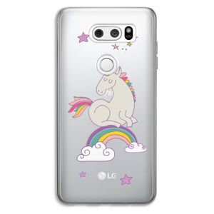 Regenboog eenhoorn: LG V30 Transparant Hoesje