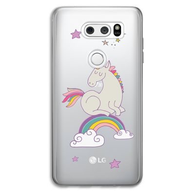 Regenboog eenhoorn: LG V30 Transparant Hoesje