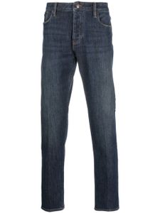 Emporio Armani jean slim à taille basse - Bleu