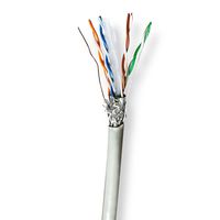 Netwerk Kabel Rol | CAT6 | Stranded | S/FTP | CCA | 305.0 m | Binnenshuis | Rond | PVC | Grijs | Trekdoos - thumbnail