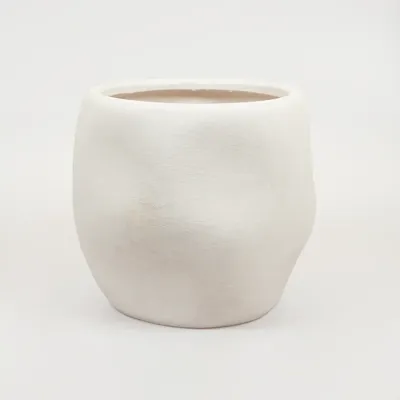 Lisboa organische bloempot voor binnen 35X35X32CM wit