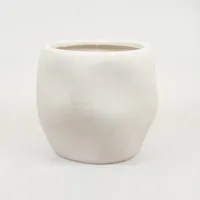 Lisboa organische bloempot voor binnen 35X35X32CM wit