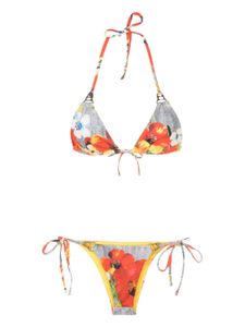 Amir Slama bikini à imprimé graphique - Multicolore