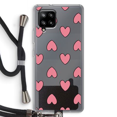 Ondersteboven verliefd: Samsung Galaxy A42 5G Transparant Hoesje met koord