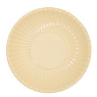 10x Platte kartonnen bordjes creme 23 cm