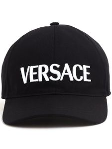 Versace casquette à logo brodé - Noir