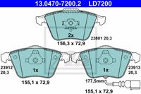 Remmenset, remschijf ATE, Remschijftype: Geventileerd, Inbouwplaats: Vooras, u.a. für Seat, VW, Skoda, Audi