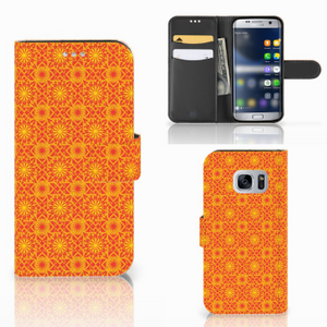 Samsung Galaxy S7 Telefoon Hoesje Batik Oranje