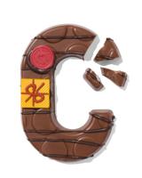 051 Handgedecoreerde Chocoladeletter Melk C 180g