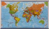 Wereldkaart 64ML-zvlE Political, 101 x 59 cm | Maps International - thumbnail