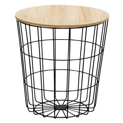 Leen Bakker - Bijzettafel Tokio - 42xØ39,5 Cm - Metaal - Zwart