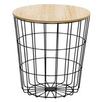 Leen Bakker - Bijzettafel Tokio - 42xØ39,5 Cm - Metaal - Zwart