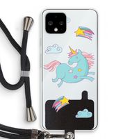 Vliegende eenhoorn: Pixel 4 Transparant Hoesje met koord