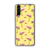 Flamingo's geel: Samsung Galaxy S21 Plus Transparant Hoesje